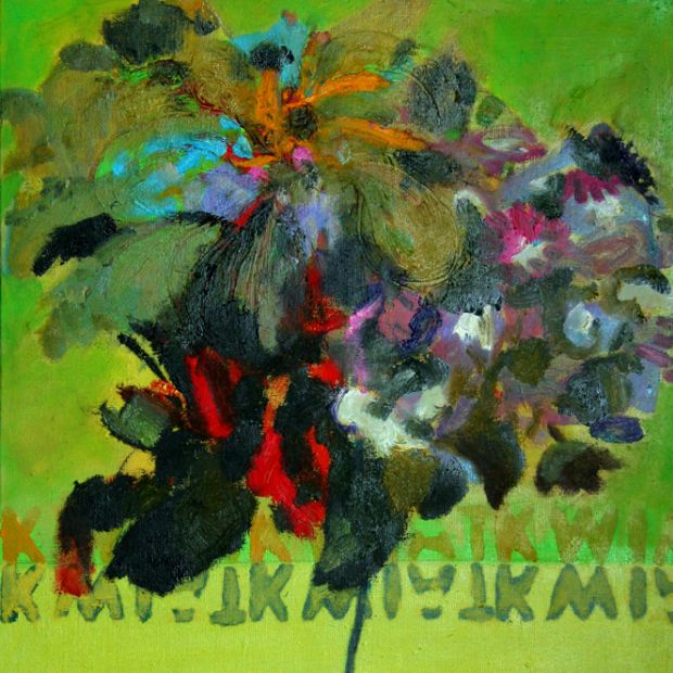 THE VAIN FLOWER, acrylic/oil/canvas, 80/60 cm