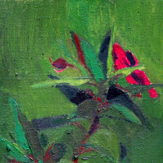 OLA'S FLOWER, oil/canvas, 39/24 cm