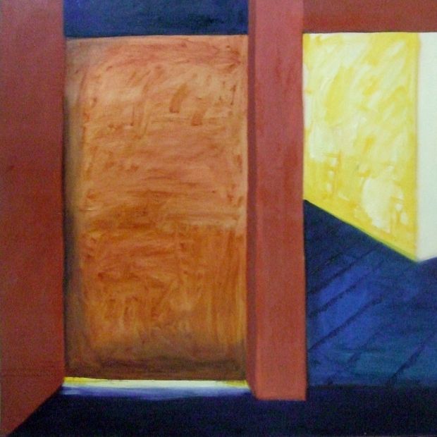 MIRROR-DOOR, oil/canvas, 110/140 cm